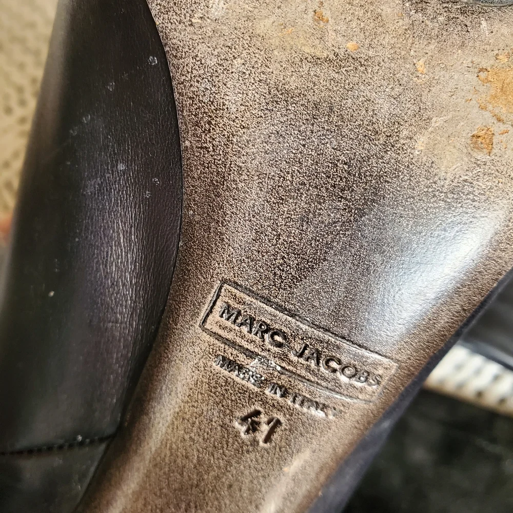 💫SOLD💫Marc Jacobs Vintage Rare Suede Black Knee-High Boots - EU 41 - Picture 10 of 10